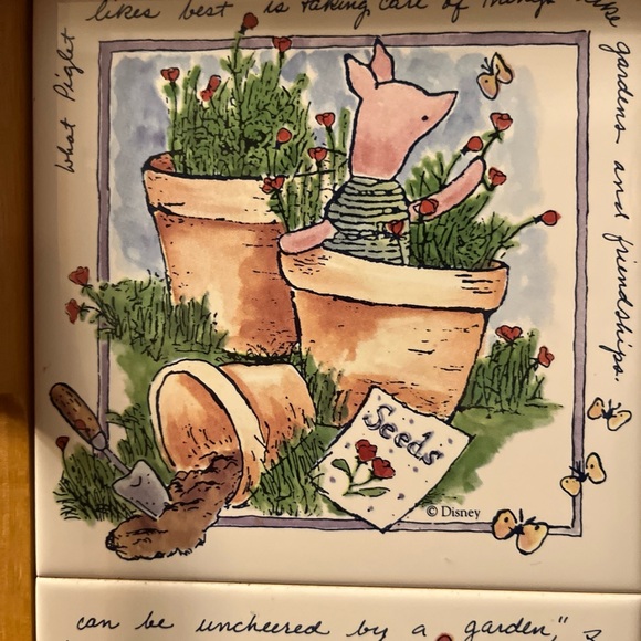 Vintage Winnie The Pooh Tray with Tiles of Eeyore, Piglet, and Tigger - Picture 4 of 12